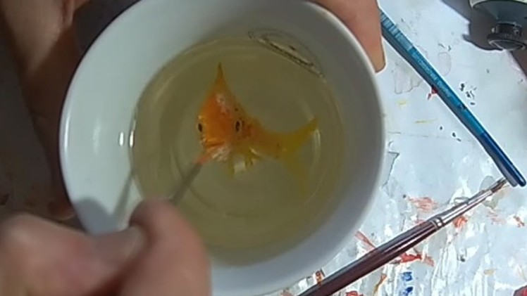 3d art goldfish in a cup by Gerardo Chierchia