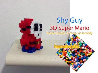 3D Hama Beads assembly Shy Guy from Super Mario