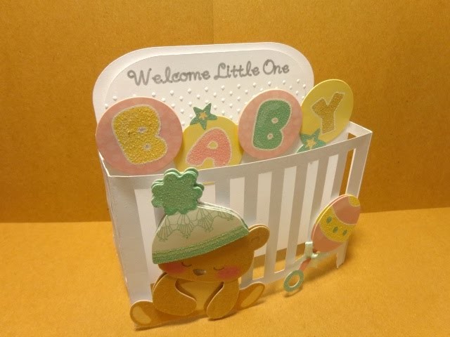 Baby Crib Box Card Cricut Explore
