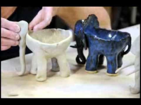 Clay time with Liz: Project 2 - Hand built Elephant Ice Cream Bowl