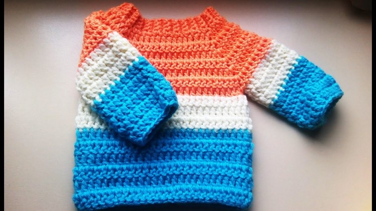 Crochet baby sweater.jumper.pullover