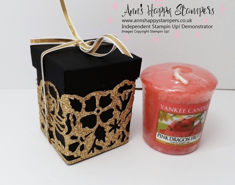 Detailed Floral Thinlits Box for small Yankee Candle