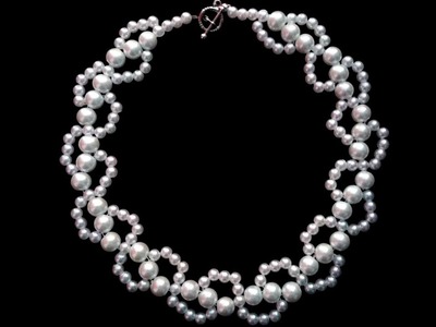DIY elegant pearl (wedding) necklace . Beginners beaded necklace in less than 10 minutes