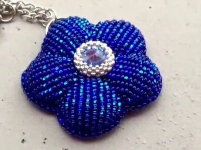 Embroidery Beaded Flower with swarovski cristal)