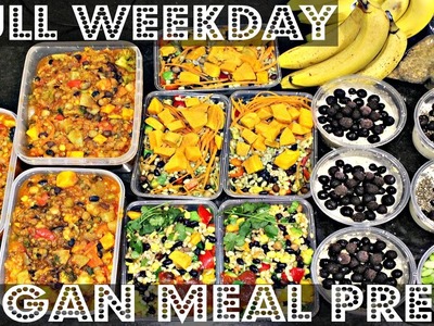 FULL WEEK VEGAN MEAL PREP (For Work or School) ♥ Cheap Lazy Vegan