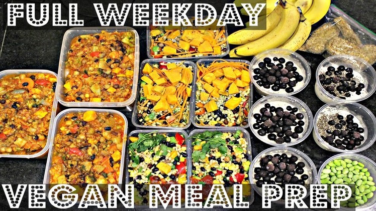 FULL WEEK VEGAN MEAL PREP (For Work or School) ♥ Cheap Lazy Vegan