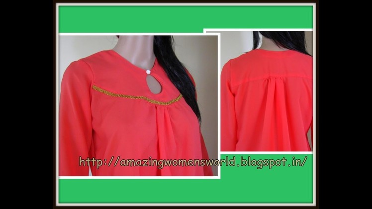 GORGEOUS GATHER KURTI.TOP EASY MAKING