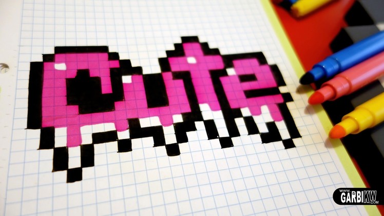Handmade Pixel Art - How To Draw Cute Graffiti #pixelart
