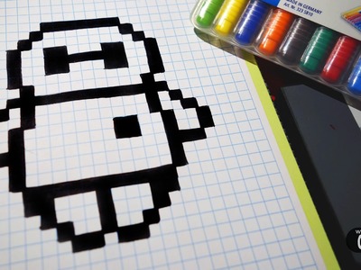 Handmade Pixel Art - How To Draw BayMax from Big Hero 6 #pixelart