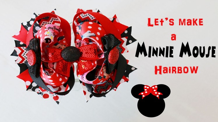 HOW TO: Let's make a MINNIE MOUSE hairbow!. Bow A LONG