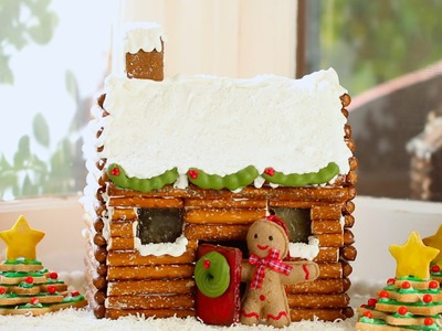 How to Make a Gingerbread House Log Cabin (No Kit Required) - Gemma's Bigger Bolder Baking 47