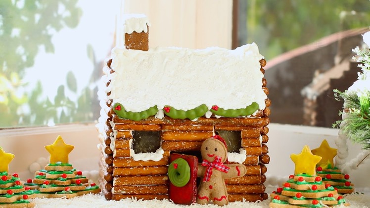 How to Make a Gingerbread House Log Cabin (No Kit Required) - Gemma's Bigger Bolder Baking 47