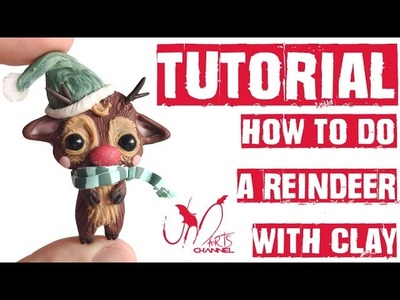 How to make a Reindeer with Clay - Tutorial DIY Polymer Clay Christmas Decoration