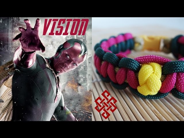 How to Make a Vision Themed Cobra Knot Paracord Bracelet Tutorial