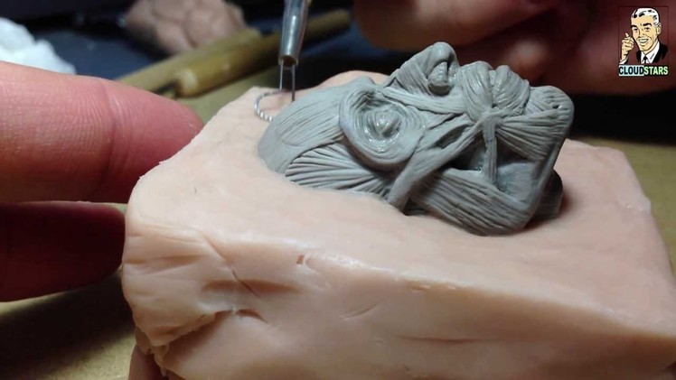 How to Sculpt Ecorche Hercules - Part 80 Boiling and Mold Making - Ecorche Head