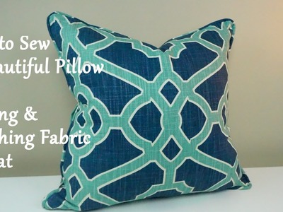 How to Sew A Pillow: Cutting & Matching Fabric Repeat