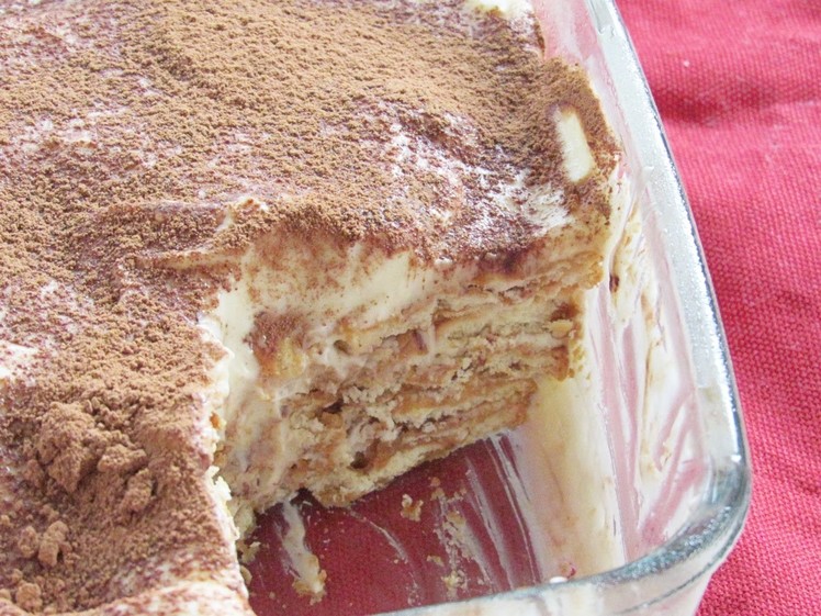 Icebox Cake Recipe - No Bake (Eggless) Marie Biscuit Pudding - No Bake Desserts | Nisa Homey