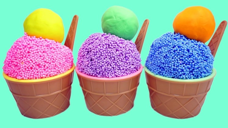 Learn Colors Clay Foam Ice Cream Cups Surprise Toys Minions Spiderman Hello Kitty Toys Story
