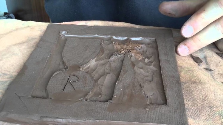 Making a relief clay tile