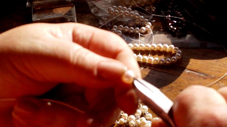 Making a Rosary with Pearls and Silver