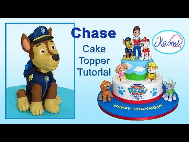 Paw Patrol (Cake Topper): Chase. Patrulla de cachorros: Cómo hacer a Chase