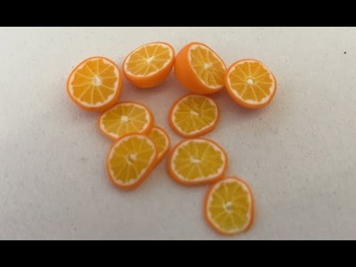 Polymer Clay Miniature 1 to 12 -  New Orange Cane And A Small Trick