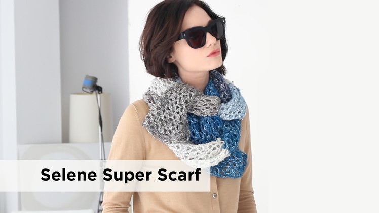 Selene Super Scarf made with Shawl in a Ball