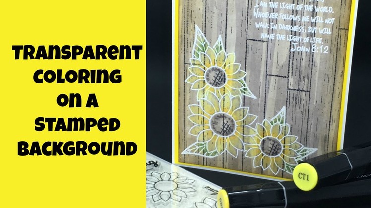 Stamped Background and Coloring Embossed Images
