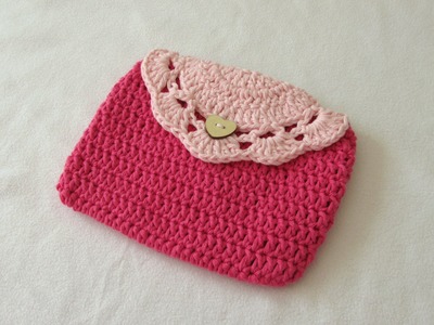 VERY EASY crochet pretty purse. clutch. bag tutorial