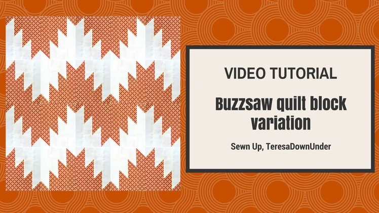 Buzz saw or delectable mountains quilting block tutorial