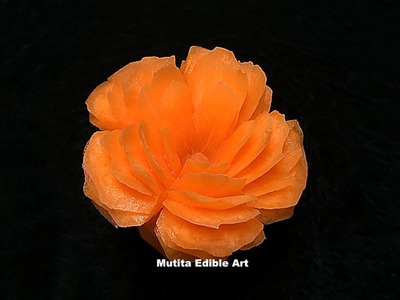 Carrot | Friendship Orange Rose | Advanced 45 | Mutita Edible Art Of Fruit And Vegetable Carving