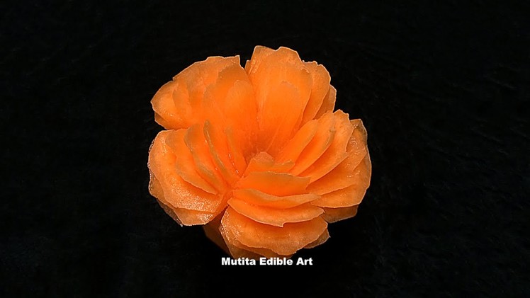 Carrot | Friendship Orange Rose | Advanced 45 | Mutita Edible Art Of Fruit And Vegetable Carving