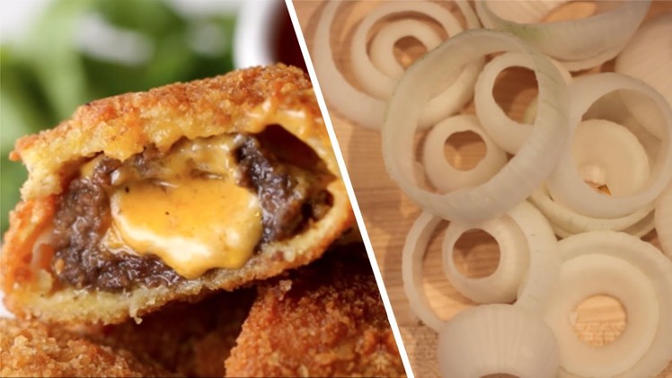 Cheeseburger Stuffed Onion Rings- Buzzfeed Test #41