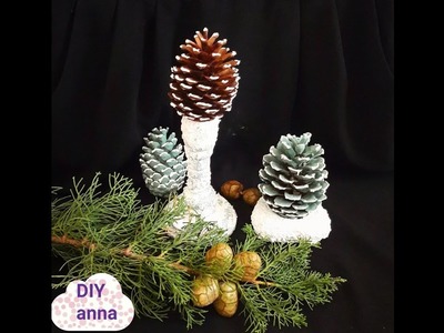 Christmas pinecones DIY ideas decorations crafts tutorial