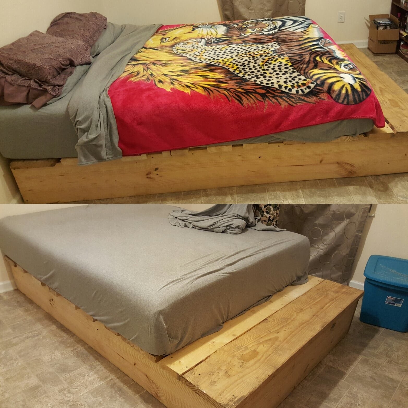 DIY Platform Bed For Under $20.00