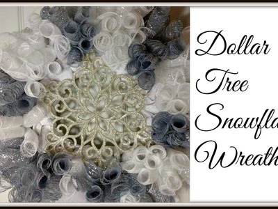 Dollar Tree Snowflake Wreath | Silver & White Glam!