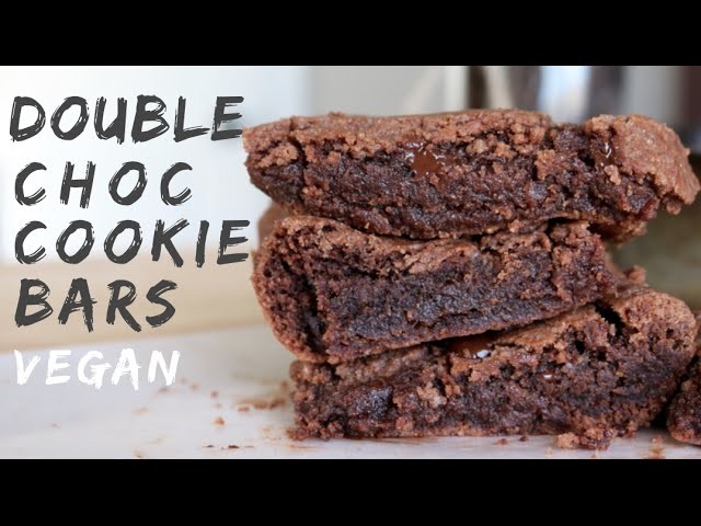 Double Chocolate Cookie Bars (VEGAN)