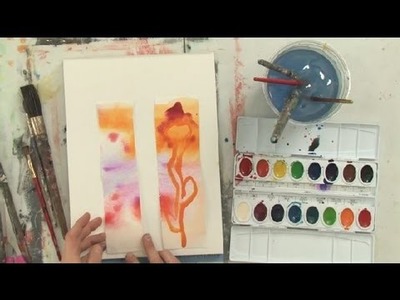 How to Make Bookmarks With Old Watercolors : Watercolor Painting