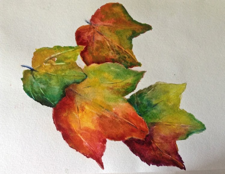 How to paint Autumn Leaves in watercolors, part 1