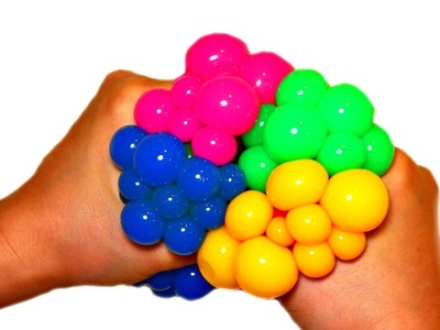 Learn Colors with Squishy Mesh Stress Balls for Toddlers - Finger Family for KIDS
