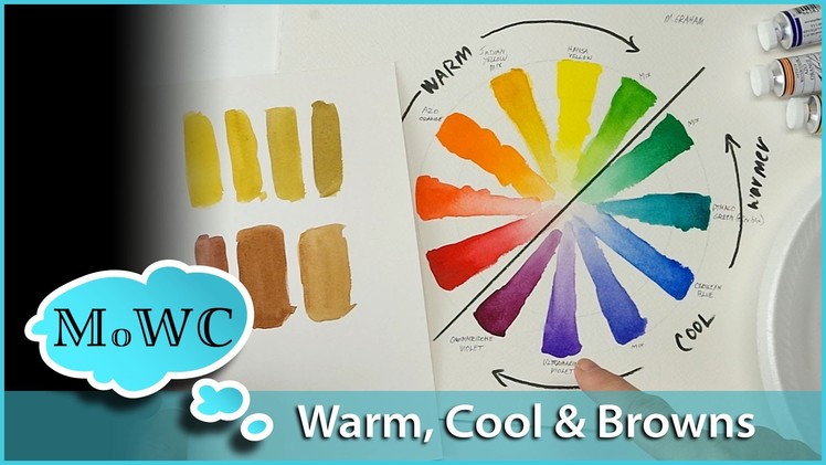 Mixing Browns with Watercolor Paint; Warm and Cool Colors