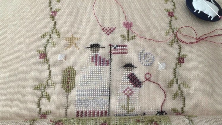 Nicole's Needlework: 1 strand of thread vs. 2 threads over 2