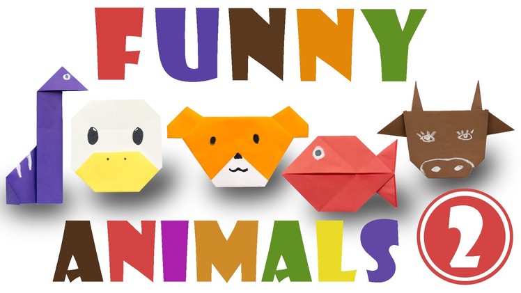 Origami for kids. Top 5 easy origami animals. #2