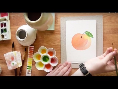 Paint a Ripe Peach in Watercolor~ Beginner's Tutorial