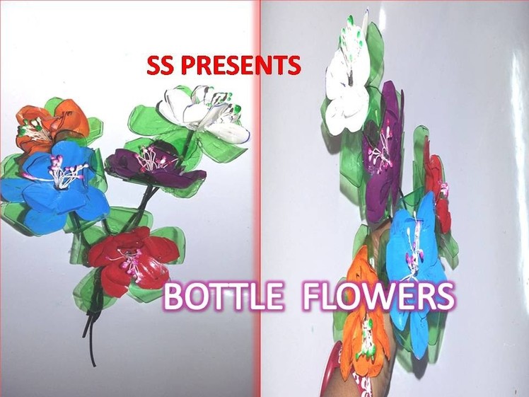 Plastic Bottle Decorative Mini Flowers