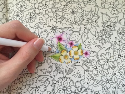 SECRET GARDEN | My Basic Flowers Coloring | Coloring With Colored Pencils