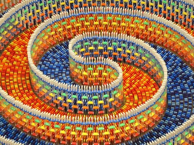 Building, THE AMAZING TRIPLE SPIRAL (15,000 DOMINOES), THE AMAZING ...