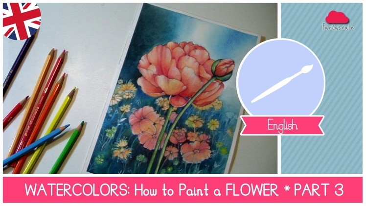 Watercolor ART CLASS: How to Paint a FLOWER (The Background)