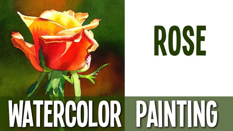 Watercolor Painting Tutorial - Rose