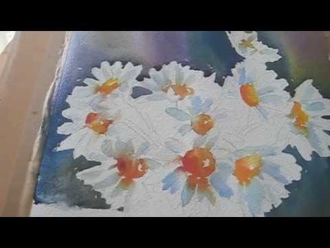 White Daisies Demonstration Step by Step Watercolour Painting Top Tips